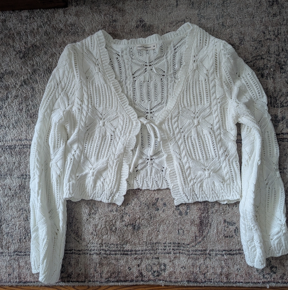 White Knit Cardigan